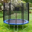 IONiX 8ft Trampoline with Blue Safety Padding & Black Enclosure Net - 1