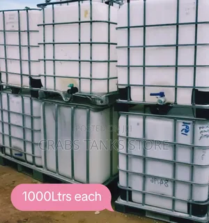 1000L White Water Tank with Cover