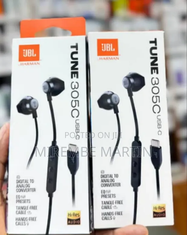 Original JBL Tune 305C USB-C Wired Earphones - 1