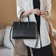 ChrisRosy Faux-Leather Corporate Satchel Tote Handbag - 2