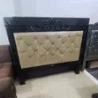 Cream Black 5x6 Leather Bed - 2