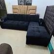 Brand New Black L-Shape Sofa (5 Seater) - 2