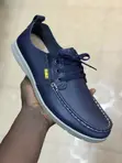 Original Men's Navy Blue CAT Casual Lace-Up Shoes - 2