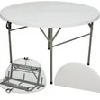 4-Foot Round Folding Table - Bi-Fold - 1