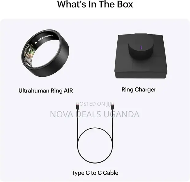 Ultrahuman Ring Air - Sleep & Fitness Tracker (Size 6, Raw Titanium) - 1