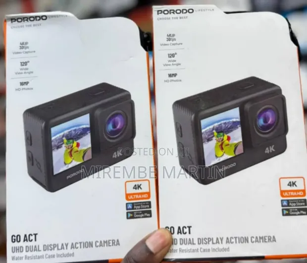 Porodo UHD Dual Display Action Camera (PD-4KACAM) - 1