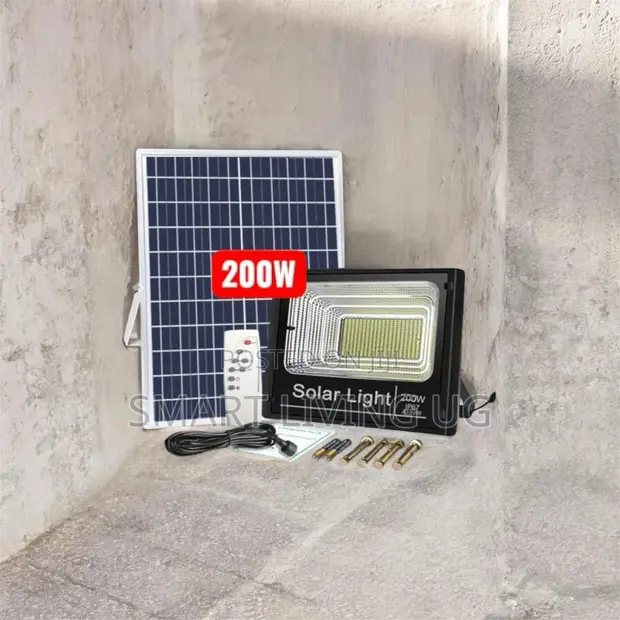 200W LED Solar Floodlight with Remote - 1