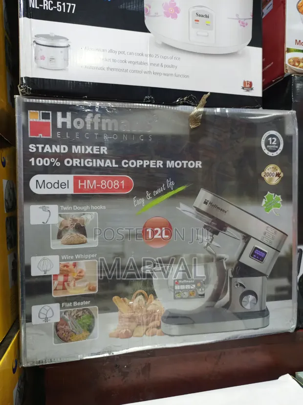 Hoffmans HM-8081 Stand Mixer, 12L, 2000W - 1