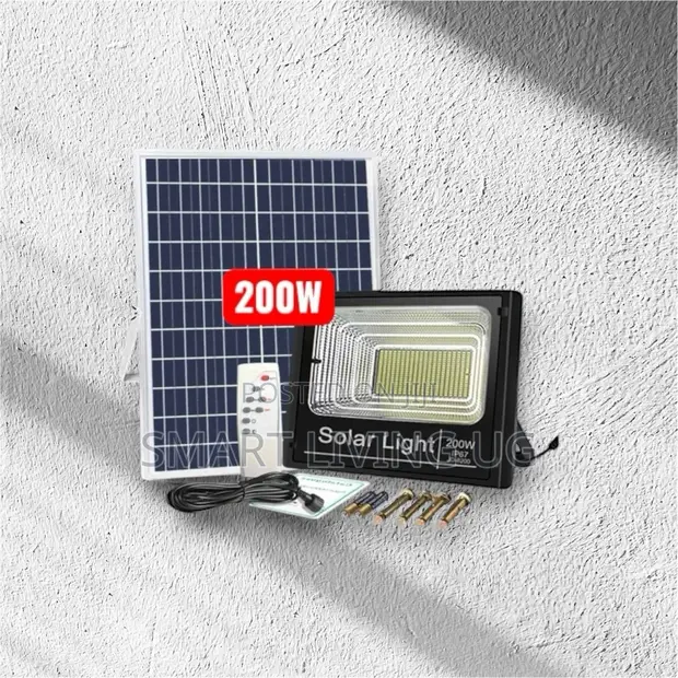 200W Outdoor Solar Floodlight with Remote - 1