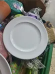 26cm White Ceramic Dinner Plates (12pcs) - 1