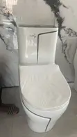 White and Black Toilet Seat - 2
