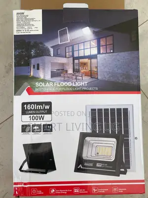 100W Solar Flood Light - Super Bright Outdoor Security