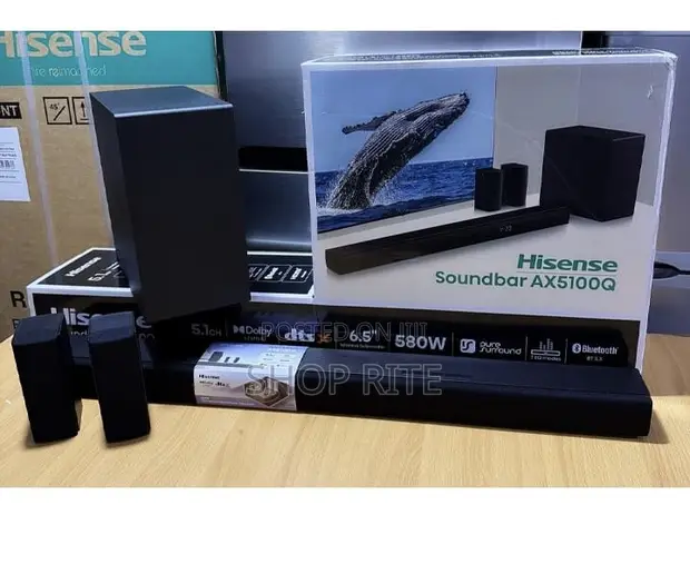Hisense 580W Soundbar AX5100Q with 3-Year Warranty - 1