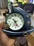 Electroplated Sailboat Decorative Table Alarm Clock - 2