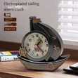 Electroplated Sailing Vessel Decorative Alarm Clock - 1