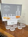 Danny Home Luxury 5-Piece Metallic Base Whiskey Decanter Set - 1
