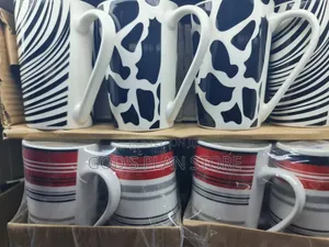 12-Piece Multicolored Ceramic Cups