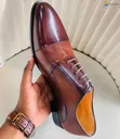 Brown Leather Dress Shoes - Clarks Loafers - 2