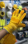 Durable Cowsplit Leather Safety Gloves - 1