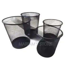 Black Metal Mesh Waste Paper Bins (Brand New)