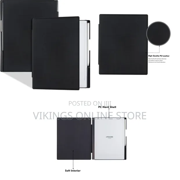 Premium PU Leather Slim Case for Remarkable 2 Tablet - 1