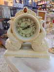 Ornate Double Peacock Mantel Clock - 2