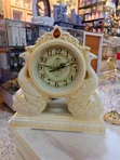 Ornate Double Peacock Mantel Clock - 4