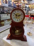 Vintage-Inspired Wooden Mantel Clock - 1