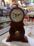 Vintage-Inspired Wooden Mantel Clock - 2