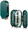 Foldable Jewelry Travel Box with Mirror - Green - 2