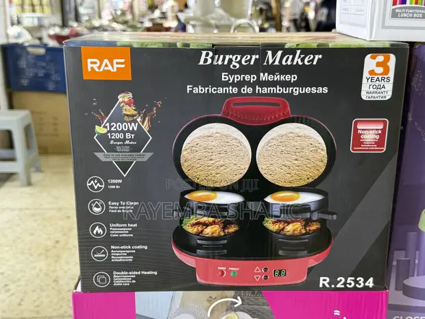 Brand New RAF Double Electric Burger Maker (R.2534) - 1