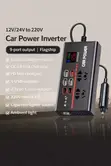 Car Power Inverter 12V/24V to 220V - 9-Port Charger - 3