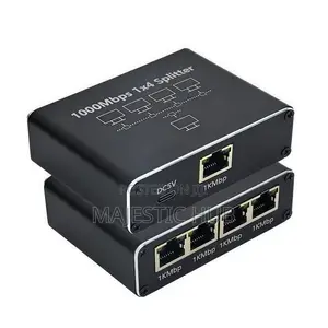 RJ45 Internet Splitter - 1 to 4 - 1000Mbps Gigabit Ethernet Hub