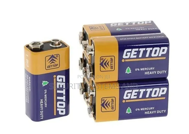 GETTOP Heavy Duty 9V Battery, Mercury-Free - 1