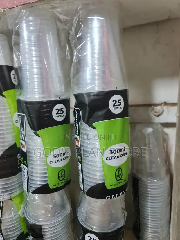 300ml Clear Disposable Cups (750pcs) - 1