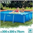 Intex Rectangular Steel Frame Swimming Pool 2.6m - 2