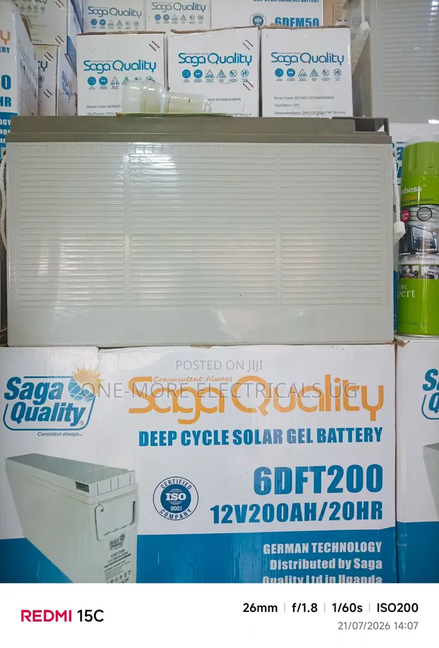 Saga Quality Gel Battery 200Ah/12V - 1