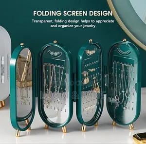 Foldable Jewelry Travel Box with Mirror