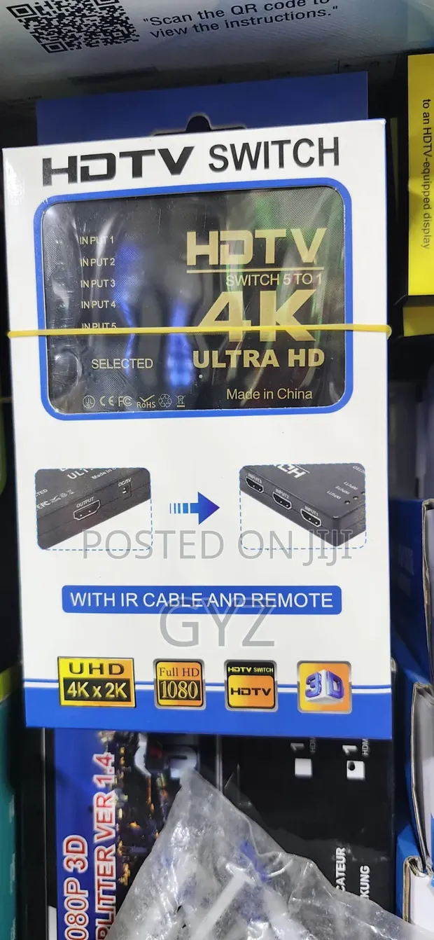 5-in-1 HDMI Switch with Remote - 1
