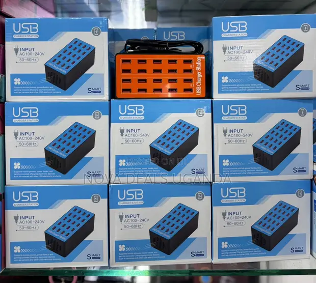 100W 20-Port USB Smart Charger Station - 1