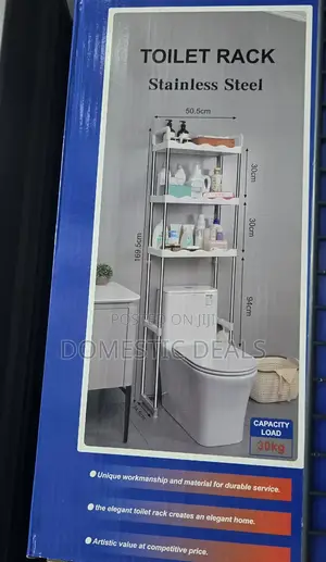 Over-the-Toilet Storage Rack - Stainless Steel