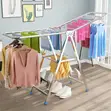 Folding Clothes Drying Rack - Stainless Steel - 1