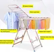 Folding Clothes Drying Rack - Stainless Steel - 2