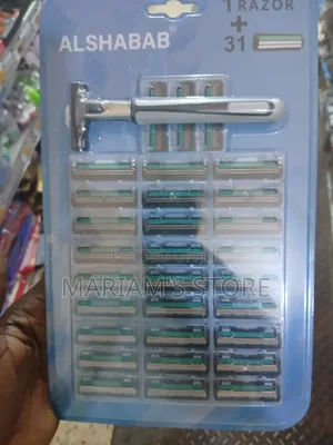 Razor Set with Stainless Steel Handle & 31 Cartridges