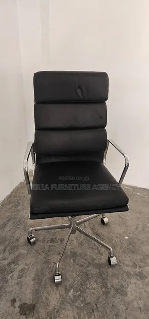 Used Pure Leather Adjustable Office Chair