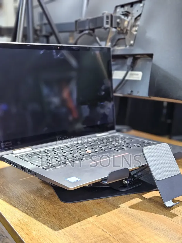 2-in-1 Ergonomic Laptop Stand with Smartphone Holder - 1