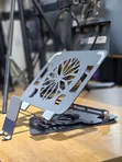 2-in-1 Ergonomic Laptop Stand with Smartphone Holder - 2