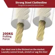 20m PVC Coated Steel Wire Rope Clothesline - 4