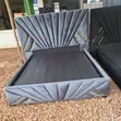 5x6 Gray Fabric Bed Frame - 2
