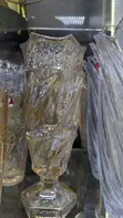 Amber Crystal Glass Flower Vase - 2